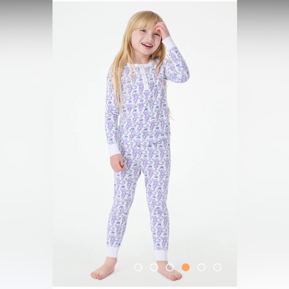 Roller Rabbit kids monkey pajamas in Lavender size 8 NWT